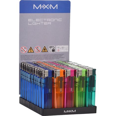 Set 1000 Accendini Elettrici Ricaricabili 8,2x2,2,1 cm con Regolatore di Fiamma Vari Colori (1/5)