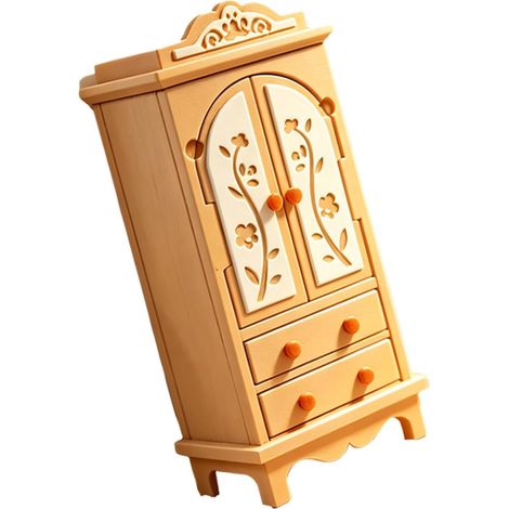 Armoire modèle à l ' échelle 1: 12, Meubles Miniatures avec Portes Doubles, détails de tiroirs, décor d ' Affichage Vintage pour projets d ' Installation de collectionneurs (1/5)