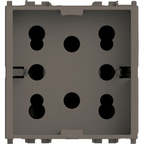 Modulo presa multistandard, 10A, 16A e schuko, serie P, metal, compatibile con serie Vimar Arkè - 4Box Side 4B.V19M.H21 (1/5)