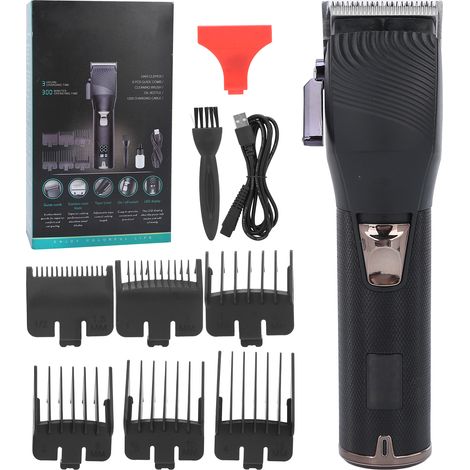 Tondeuse Cheveux Numérique Rechargeable - Coupe Homme & Salon - Noir (1/5)