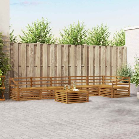 Teenpull – Outdoor-Sofagarnitur 7 Stk. Natur (1/5)