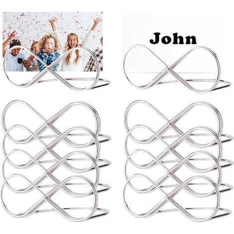 Porte Photo Pince - Non spécifié - Modèle Non spécifié - Métal - Argent - 10 pièces (1/4)