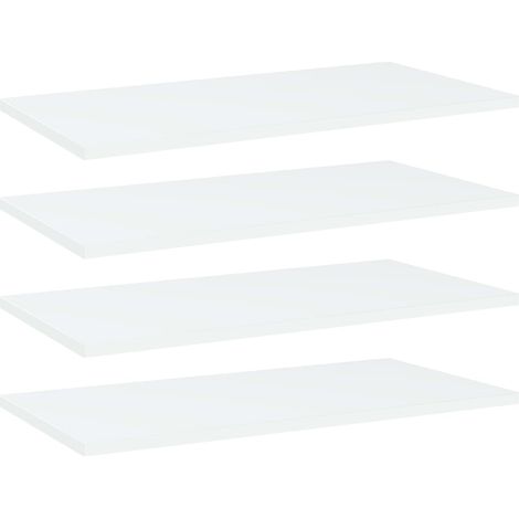 Bücherregal-Bretter 4 Stk. Weiß 60x30x1,5 cm Holzwerkstoff