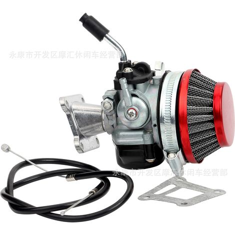 Mini Motorbike Accessories 37-80cc Two-Stroke Carburetor, Air Filter, Throttle Cable, Intake Manifold Assembly (1/4)