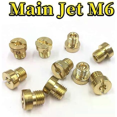 M6 Hauptdüsen für Dellorto 6413 Motorradvergaser, M6x0,75mm, 55-130, für PHBH-, PHBL- und PHBE-Motoren. (1/5)