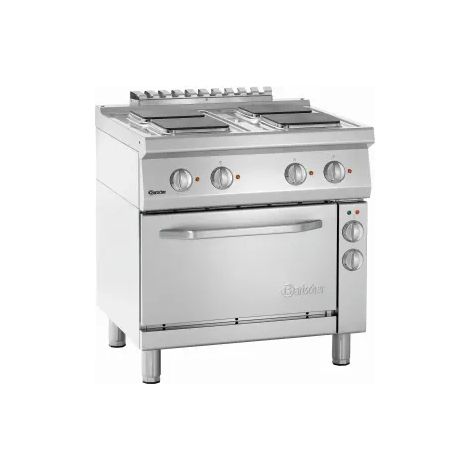 Cuisinière électrique 4 feux sur four électrique 3 x GN 1/1, 14 000 W, 400 V - TRI