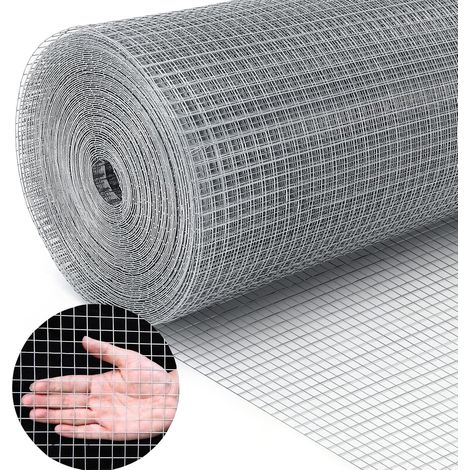 20m x 0.5m Heavy Duty Galvanised Welded Metal Wire Mesh Roll for Chicken Coop, Rabbit, Garden Fence and Plant Protection, Rust Proof, Rodents, Pet Enclosure (1/5)
