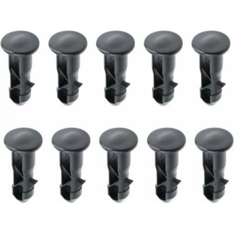 65 x 18mm Pack of 10 Black Plastic Hinge Pins for Wheeled Bin Lids, for 240L Domestic and Commercial Bins (1/4)
