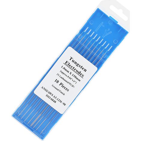 10er-Packung WL20 Wolframelektrode Professioneller WIG-Schweißstab 2,0 % Lanthan (1,0 mm  150 mm) (1/5)