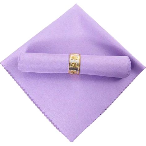 Juego de 10 servilletas de poliéster color lavanda, de 43 cm (17 pulgadas), para decoración de bodas. (1/5)