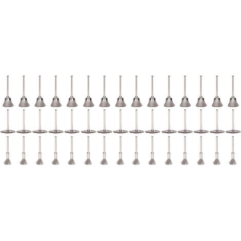 Lot de 45 brosses métalliques en acier polonais, roue et coupe pour nettoyage et meulage (1/5)