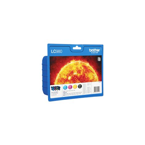 Brother LC-980VALBPDR cartucho de tinta Original Negro, Cian, magenta, Amarillo Multipack 4 pieza(s)