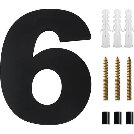 Numéros de maison résidentiels 3D, hauteur 20 cm, Arialblack (1/5)