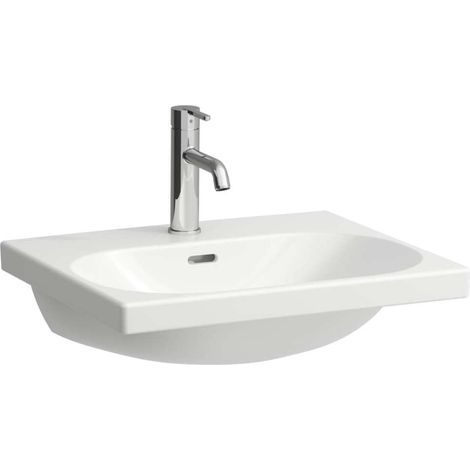 LAUFEN LUA Waschtisch, 1 Hahnloch, mit Überlauf, 550x460mm, (1/3)