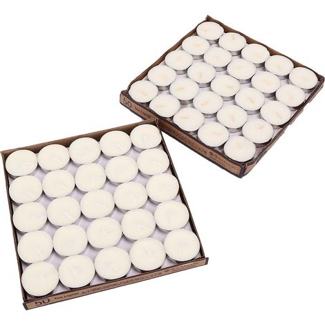 100 bougies d'aromathérapie blanches, idéales pour un mariage ou un anniversaire. Décoration artisanale. (1/5)