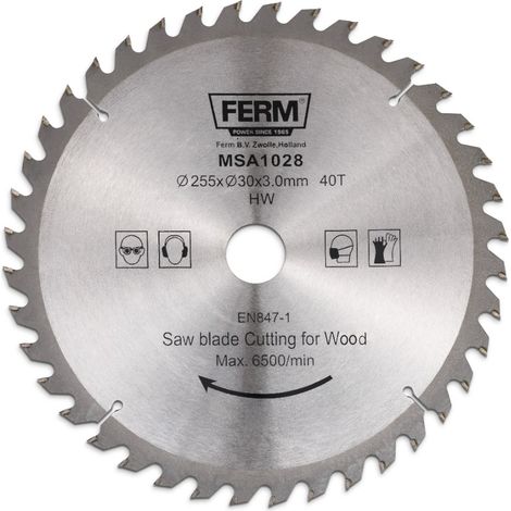 FERM Sägeblatt 255x30/16 40Z TCT für MSM1038