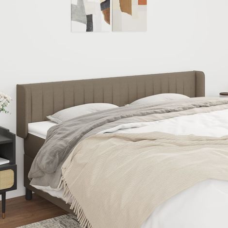 Cabecero de tela gris taupe 183x16x78/88 cm vidaXL (1/5)