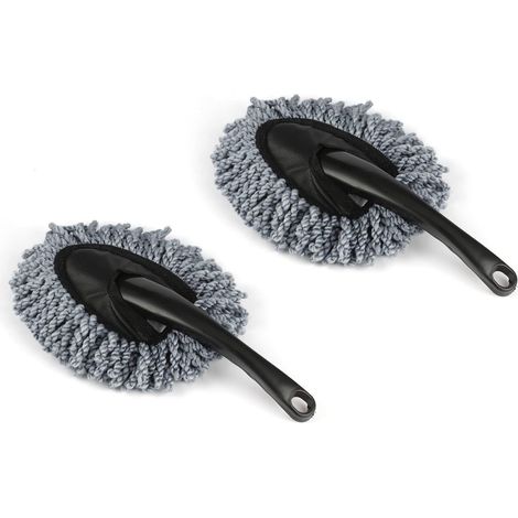 Brosse de nettoyage automobile multifonction pour l'entretien intérieur et extérieur  outil de lavage et de finition (gris) (1/4)