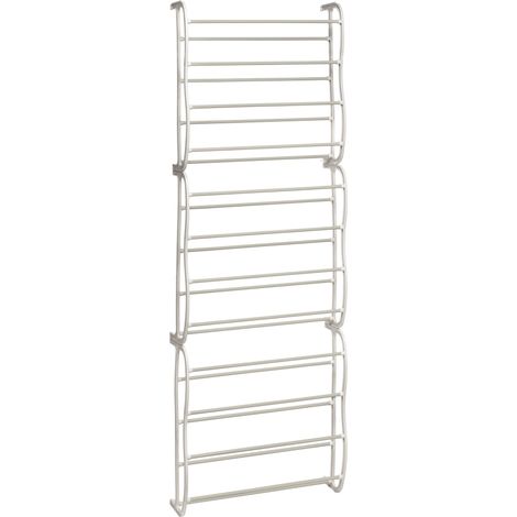 Interiors By Premier Stylish Over Door Cream 12 Tier Shoe Rack, Spacious Shoe Drawer Organizer For Bedroom, Sleek Storage Rack (1/2)