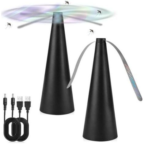 2 PCS Ventilateur Anti Mouche, Anti-moustiques Répulsif à Pales pour Insecte pour Maison Dîner, Pique-Nique et Barbecue (1/5)