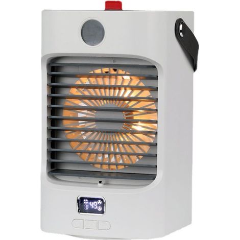 Umidificatore condizionatore d'aria, e la bevanda rinfrescante di aria portatile, ricaricabile, batteria da 4000 mAh, silenzioso, dotato di un ventilatore elettrico e luce integrata per la casa. (1/5)
