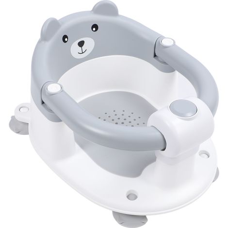 Chaise de bain antidérapante pour bébé, siège de bain/siège de douche pour nouveau-né, grise (1/5)