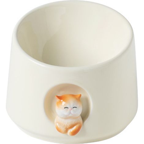Gamelle en céramique pour chat, pieds hauts, protection anti-basculement, gamelle d'eau et de nourriture adaptée aux vertèbres cervicales. (1/4)