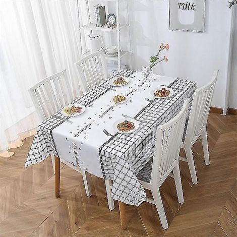 Nappe imperméable en PEVA, style simple, décorative pour la cuisine et la salle à manger. (1/4)