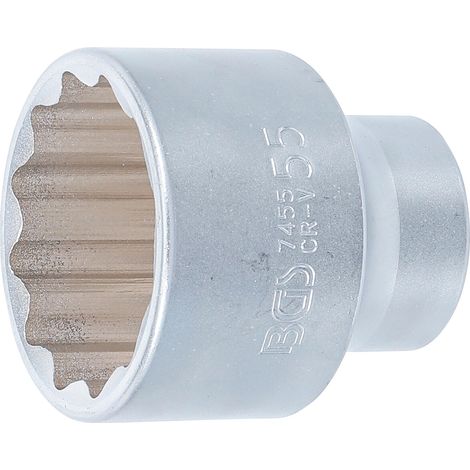 BGS  Vaso  de  impacto  doce  cantos  accionamiento  cuadrado  interior  20  mm  (3/4")  SW  55  mm  -  7455