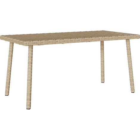Garten-Couchtisch Rechteckig Beige 80x40x37 cm Poly Rattan vidaXL (1/5)