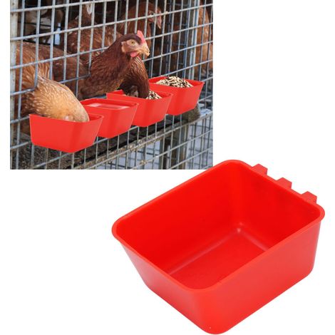[Hängenapf] Käfigzubehör Futter- und Wassernapf 10 Stück [Robuster Kunststoff]