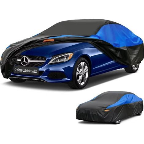 Autoabdeckung Wasserdicht Atmungsaktiv für C-Klasse Cabriolet A205 (2018-2021) Schwarz Blau (1/5)