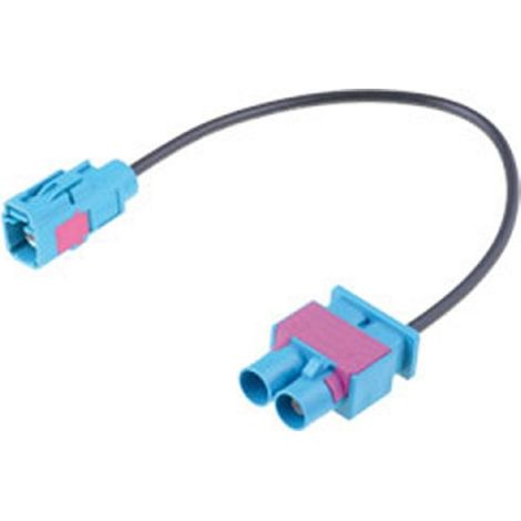 Adaptateur antenne 2x Fakra M vers 1x Fakra F compatible avec Audi Ap08