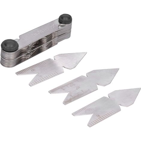 4 jauges de pas de filetage en acier inoxydable 55° 60° 52 lames pour tour (1/5)