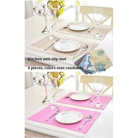 Tapis de Cuisine Anti-dérapants (30x40cm x4) - PVC épais résistant à la chaleur, multifonction pour cuisine (1/4)