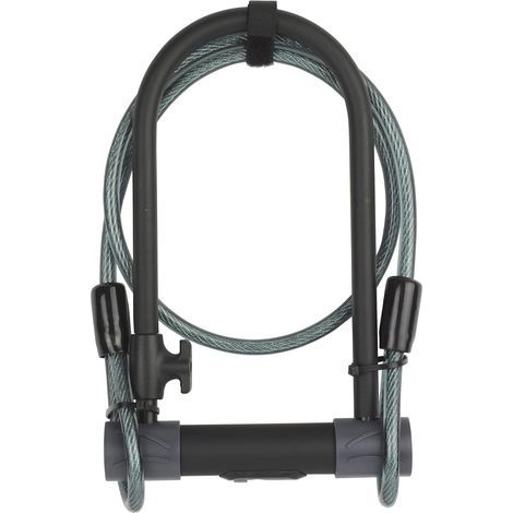 Bügelschloss, 1,2 m Kabel, gehärteter Stahl, Schlüssel, Fahrrad, Mountainbike, Motorrad (1/5)
