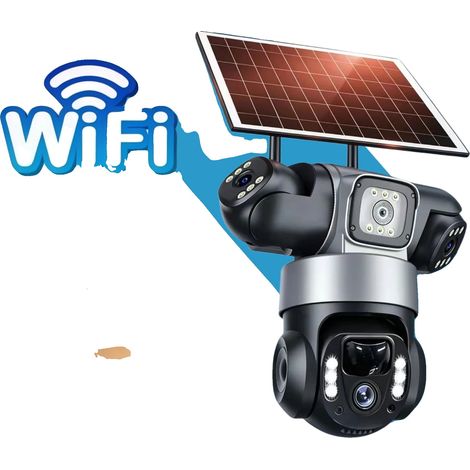 Caméra de sécurité, angle de vision à 360°, vision nocturne intelligente, Caméra WIFI Carte 128G (1/2)