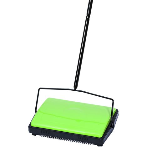Maximex Teppichkehrer Grün, 28 x 105 x 19 cm, Grün, Eisen schwarz, Eisen grün, Polypropylen schwarz
