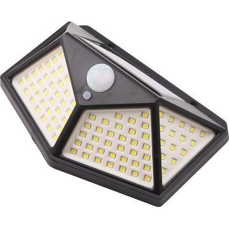 Lampe solaire extérieure étanche, éclairage extérieur à angle 270°, projecteur solaire avec capteur de mouvement 180°, applique murale solaire pour jardin, lot de 4 pièces (1/5)