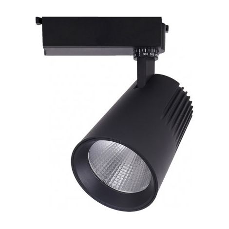 Faretto a binario 20w 2700k telma nero 1800lm 36º regolabile 330º regx15,5x8,2 cm