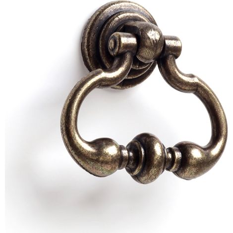 Anilla en zamak con acabado cuero, dimensiones: 46x44x16mm -