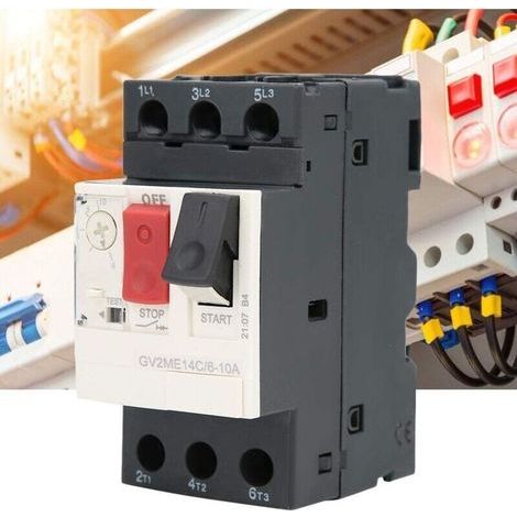 Disjoncteur moteur GV2-ME14C 610A – Intensité 6-10A – Protection contre surcharges et courts-circuits – Compact et ignifuge (1/4)