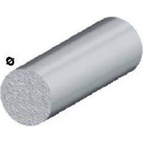5 x PROFILO ARGENTO H.100 CM TONDO PIENO D  8 MM