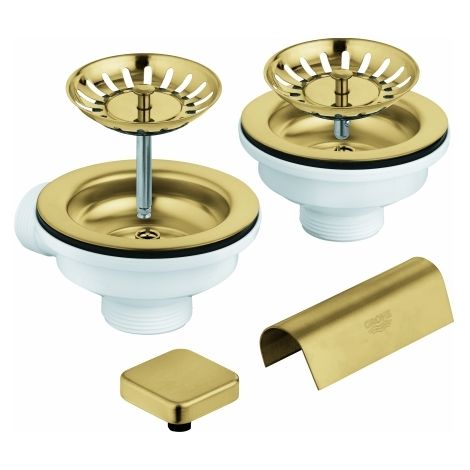 Grohe Zubehör - Ablaufgarnitur für Doppelspüle, gebürstet Cool Sunrise 40999GN0 (1/2)