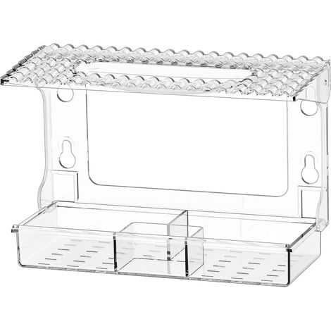 für Vogelfutterstation Sichtbox transparent wasserdicht