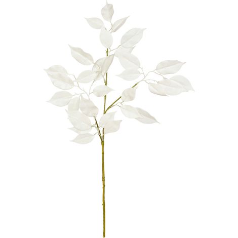 Branche décorative spéciale fêtes Ficus Blanc H 75 cm - Feeric Christmas (1/2)