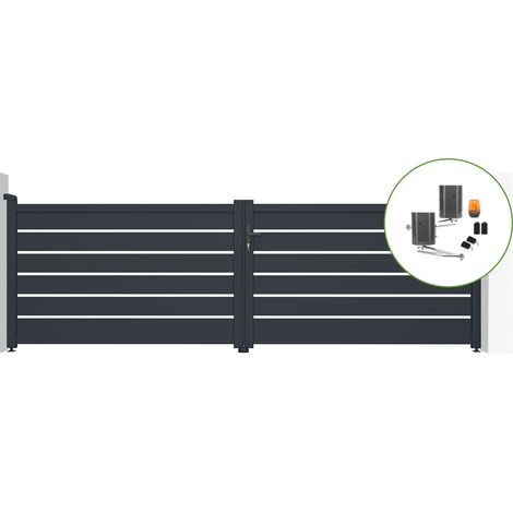 VOGEL 400 x 120 cancela automática batiente gris + Motor brazo B500 (1/4)