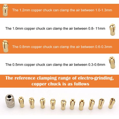13 pinces de serrage pour outil rotatif, diamètres de 0,8 mm à 3,2 mm, écrou inclus, accessoire compatible Dremel (1/5)