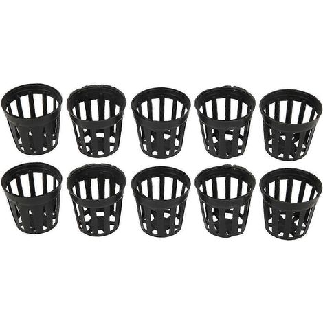 Lot de 10 paniers de plantation aquatiques en plastique pour aquarium ou jardin. (1/5)