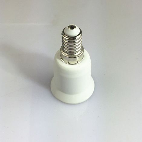 Adaptateur Douille E14 pour ampoule culot E27,blanc (1/4)